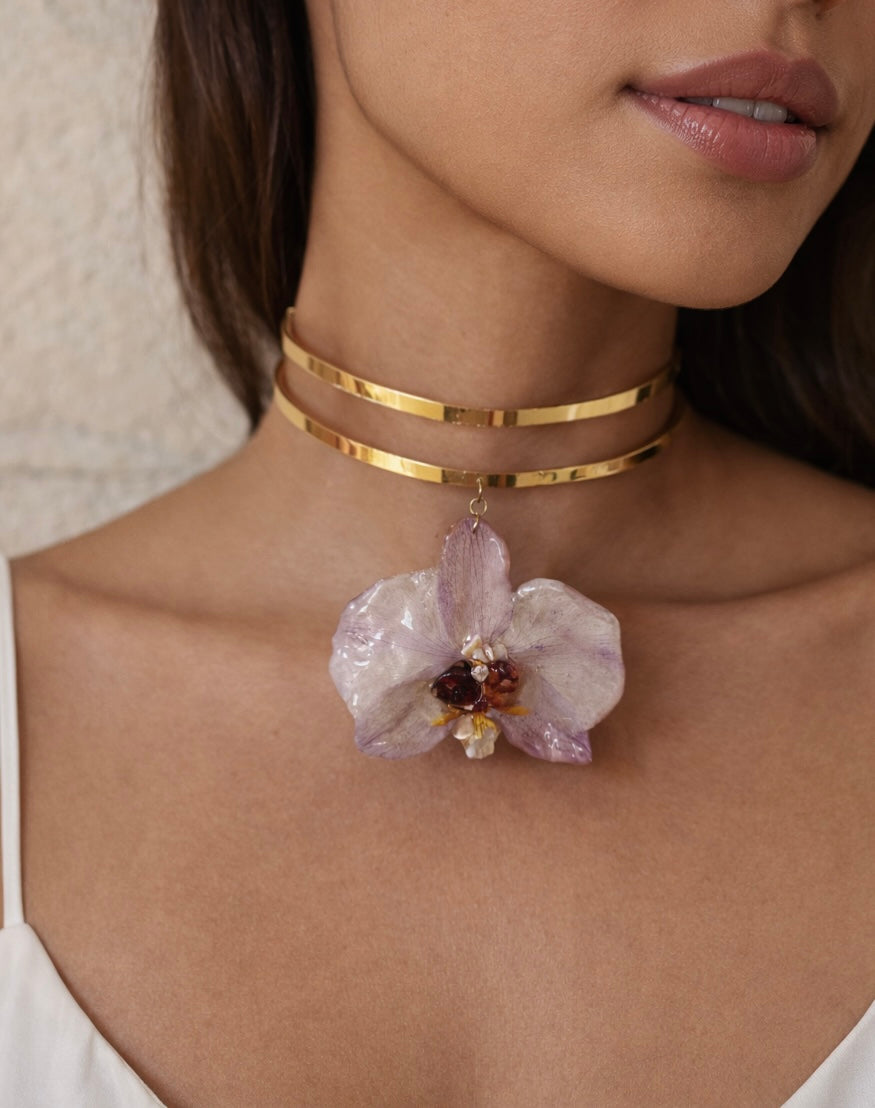 Choker Alba Orchid
