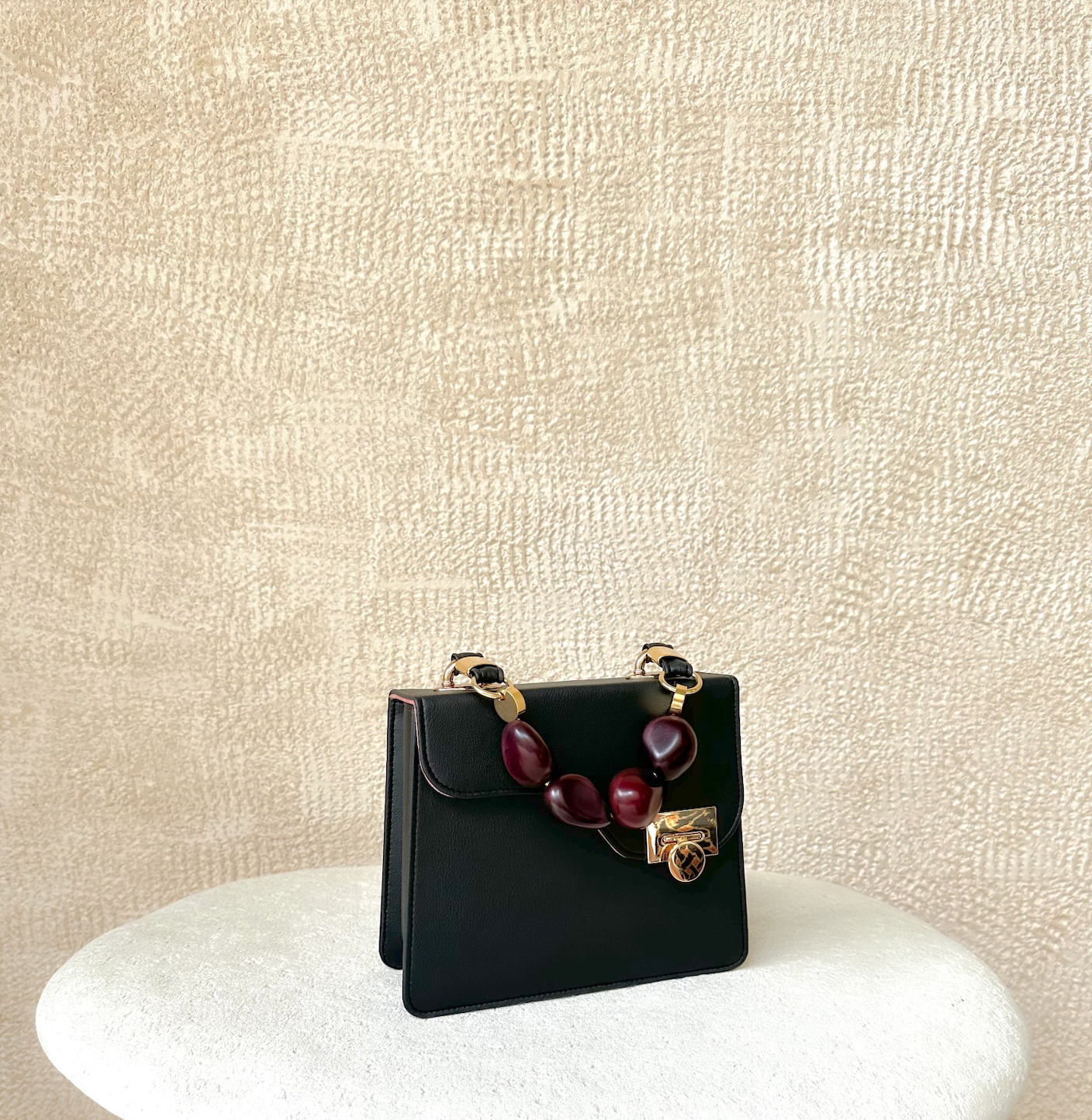Black Lemer Cactus Line with Wine Tagua Handle