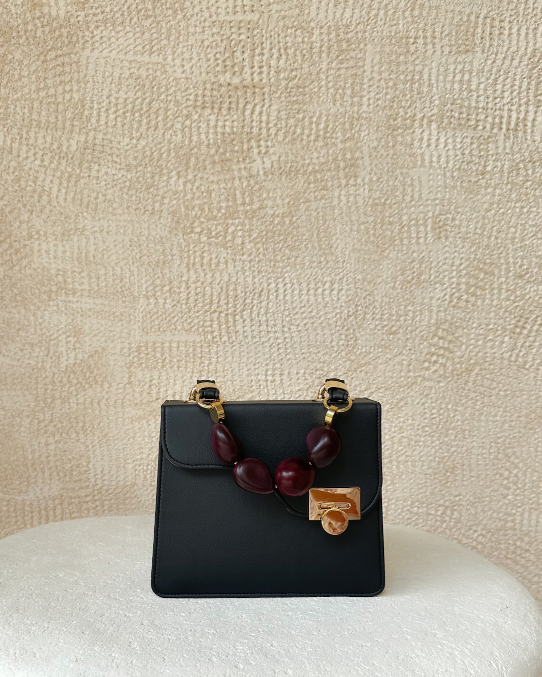 Black Lemer Cactus Line with Wine Tagua Handle