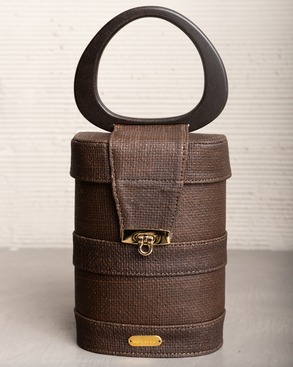 TERRACA PURSE WITH COFFEE GRAINS WASTE HANDLE