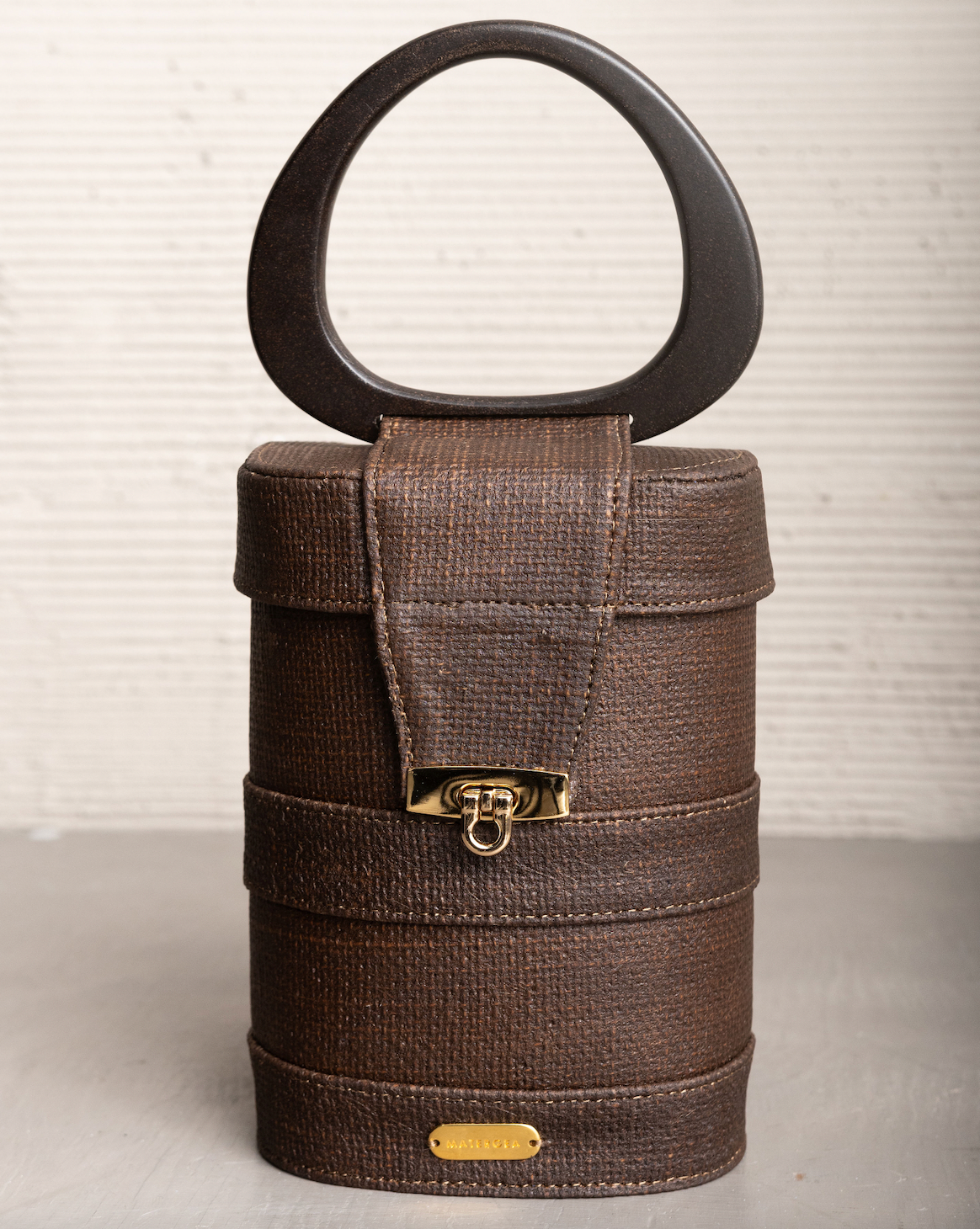 TERRACA PURSE WITH COFFEE GRAINS WASTE HANDLE