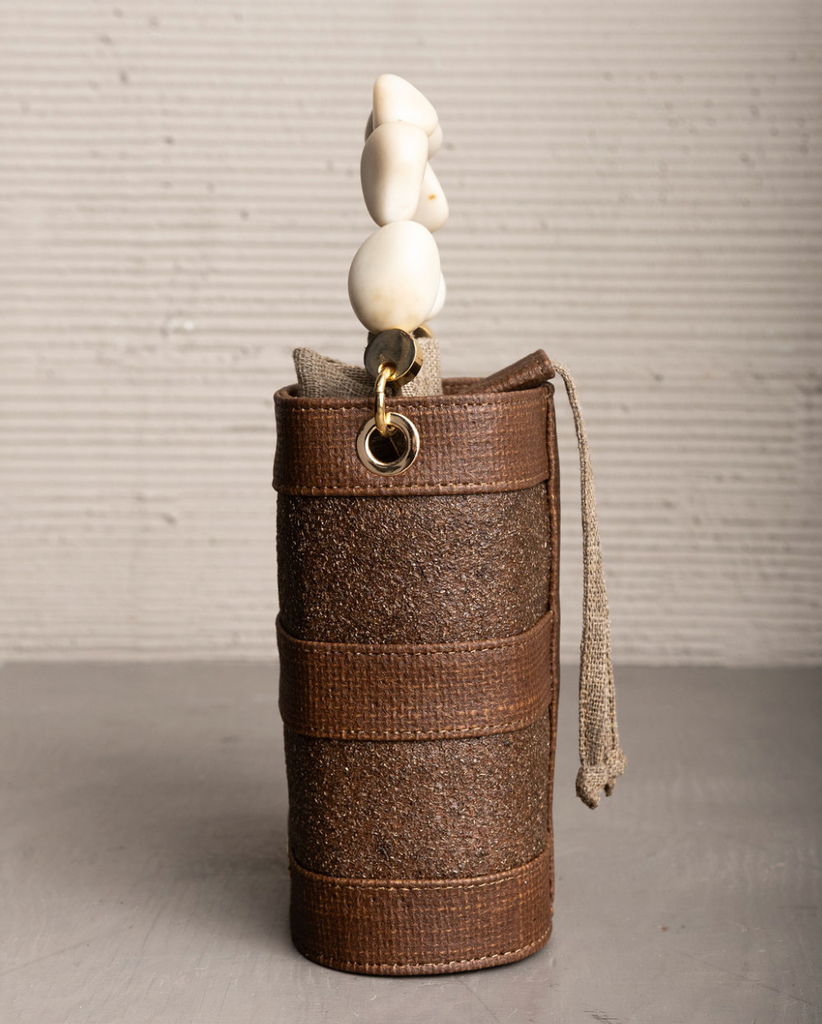 VETRA BUCKET WITH TAGUA SEEDS HANDLE