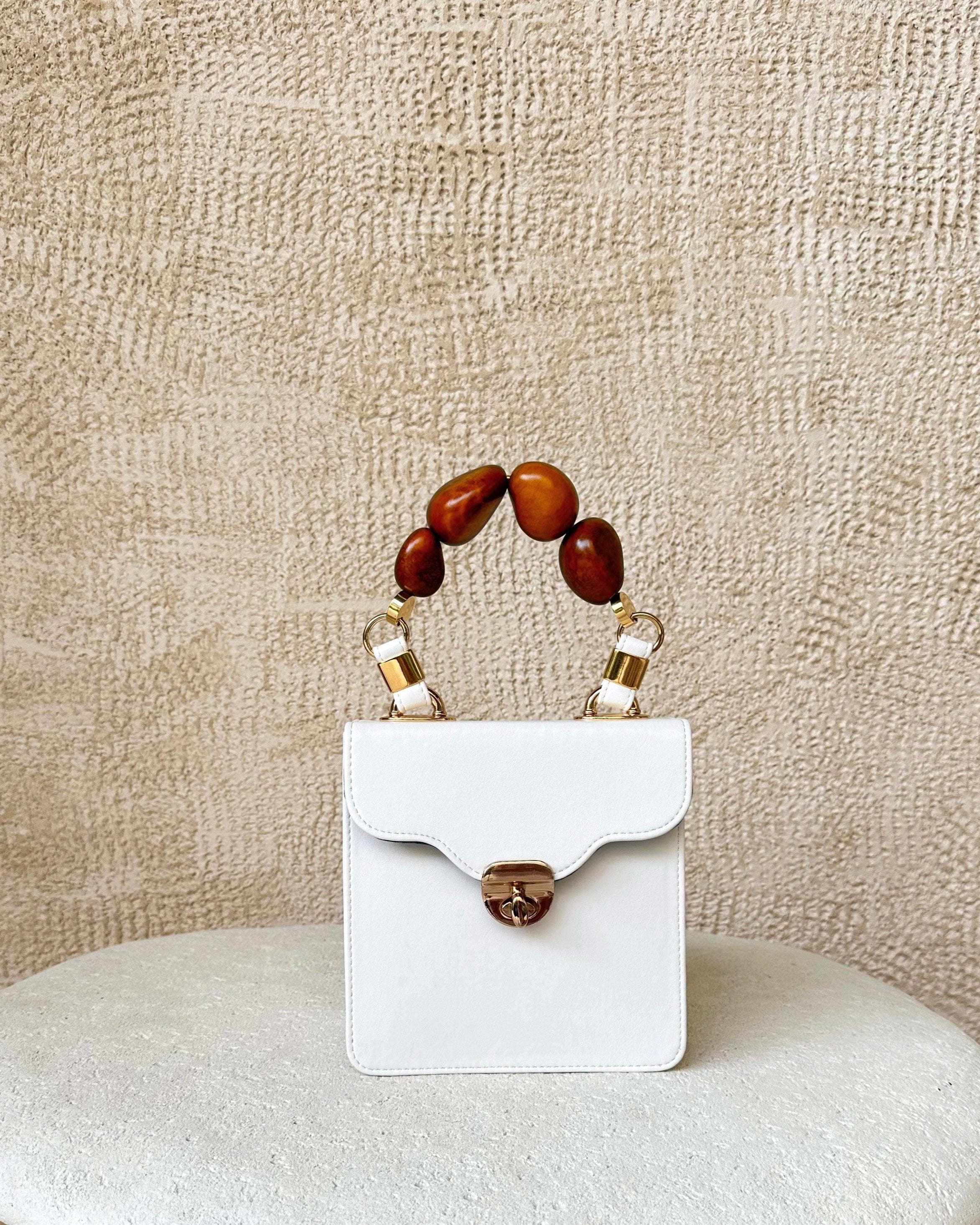 White Vitta Petals Cactus Line with Mustard Tagua Handle