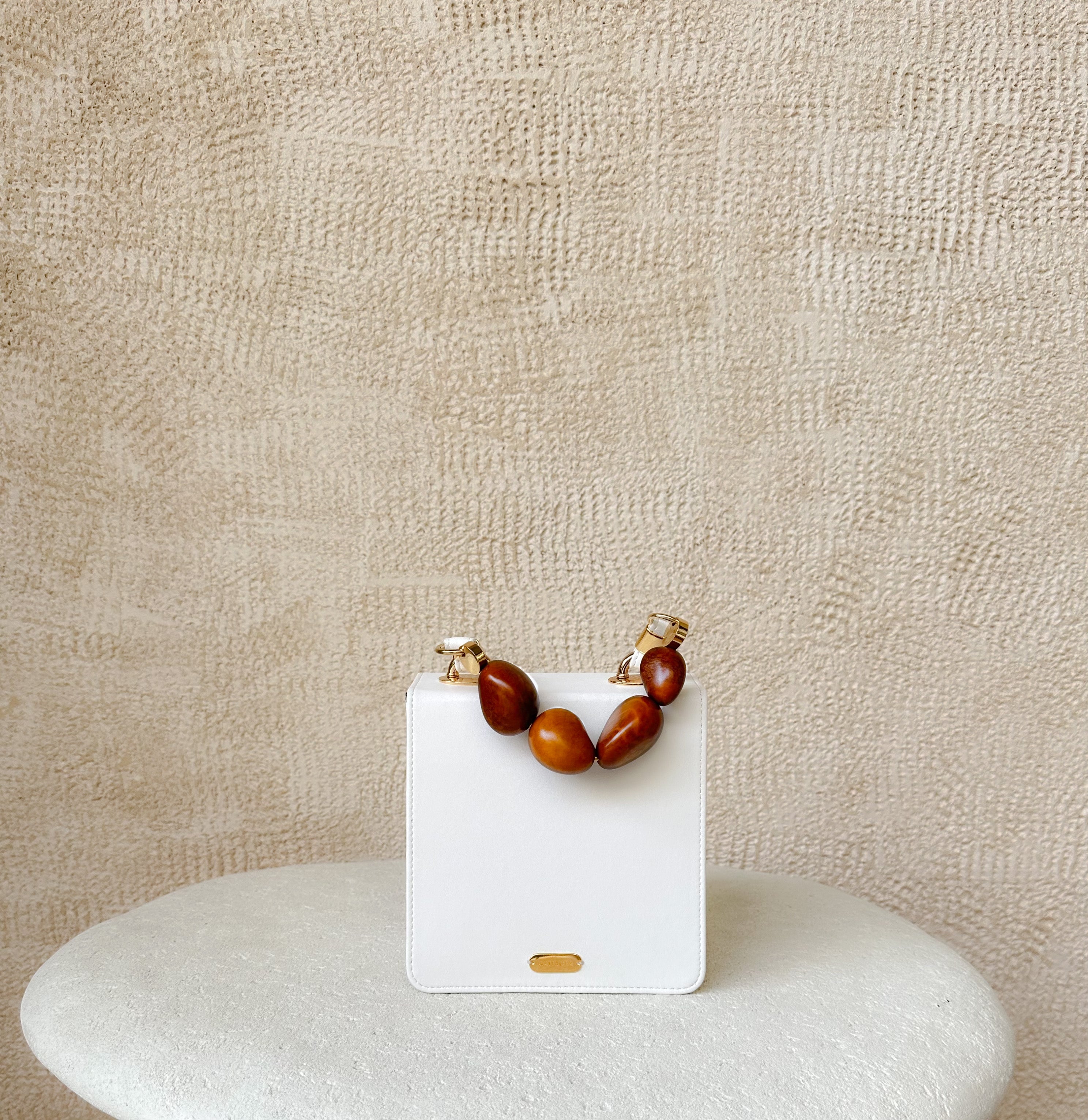 White Vitta Petals Cactus Line with Mustard Tagua Handle