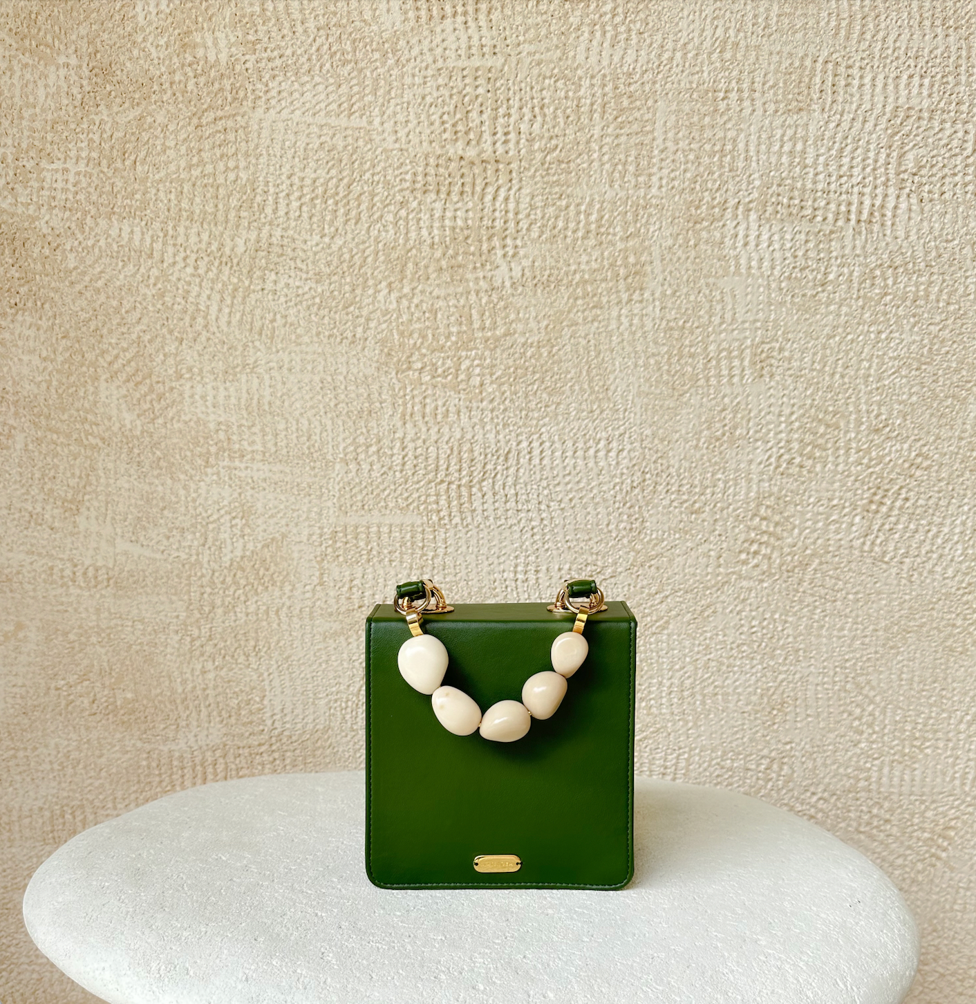 Green Vitta Petals with White Tagua Seed Handle